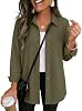 Camisa Tipo Shacket de Punto Waffle para Mujer, con Botones y Bolsillo 2
