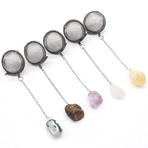 Filter Stainless Steel With Crystal Energy Stone Tea Straine