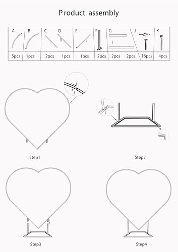 PILIN Ballonbogen Set Metall Herzform Ballonbogen Kit für Party, Hochzeit, Hochzeit Proposaldecoration Gold