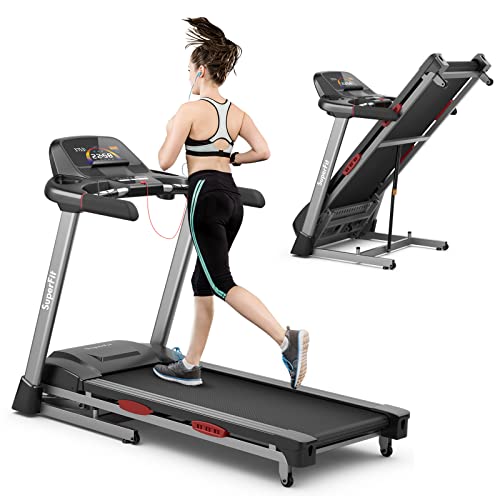 Image of Goplus 4.75HP Folding Treadmill for Home Gym, Commercial Heavy Duty Superfit Treadmill with 15% Auto Incline, 20 Preset Programs, Bluetooth Speakers, LED Display, Smart APP, Running Walking Machine