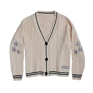 GXYHOMUF Zoete en zachte meisje trui meeldauw met dezelfde stijl folklore vest Taylor luie wind gebreide jas single…