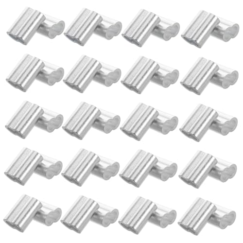 Holibanna 50 Pièces Manchons à Sertir Aluminium pour Câbles Métalliques Douilles de Serrage à Boucle pour Câbles Durable et Sécurisée pour Levage et Applications