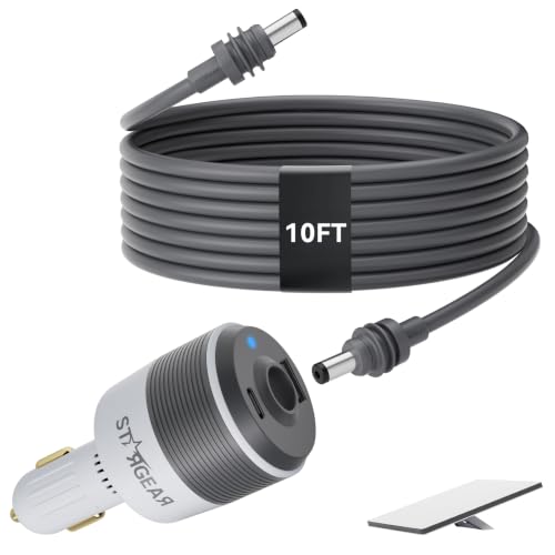 Image of Starlink Mini Car Adapter with 10FT DC Power Cable, 12V to 24V DC Step Up Converter, 3-in-1 Ultra Stable Starlink Mini Car Charger with Dual USB Ports, Starlink Mini Power Supply for RV, Boat