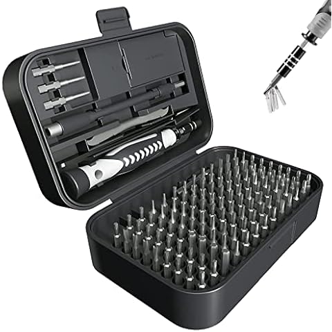 Precision Magnetic Screwdriver Set, 130-in-1,with Compact Screw Box for Repair Computer, iPhone, PC, Cellphone, Laptop, Nintendo, PS4, Game Console, Watch, Glasses etc Cover