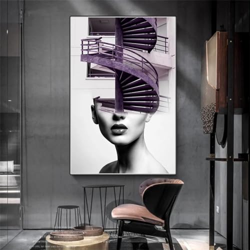 Surréalisme scandinave toile art peinture pour s'évader chez soi