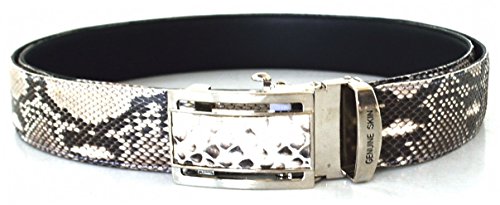 Men's Genuine Python Leather Belt 39 Natural White4