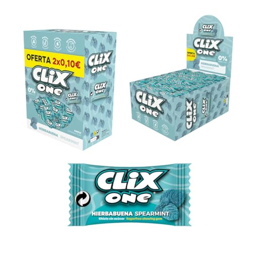 iChuches- Chicle sin azúcar, sin gluten, sin lactosa y sin colorantes. Chicle Clix (150, Hierbabuena)