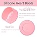 HIUSITY Valentine's Day Heart Straw Cover Topper+Silicone Boot Protector for Stanley Cup,Cute 10mm Straws Toppers Covers Cap+Boots for Stanley Tumbler 30&40oz,Stanleys Cups Accessories,PinkBeige