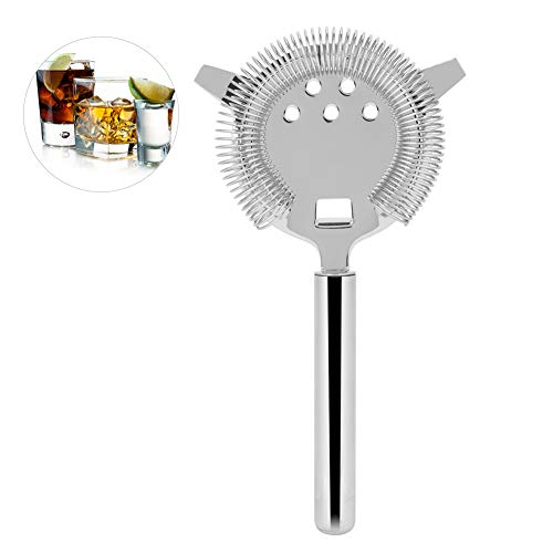 Cocktailsieb,Barsieb Cocktailfilter Shake Beverage Bar Club Party Rose Gold Silber (Silber) Edelstahl Eis Mischfilter