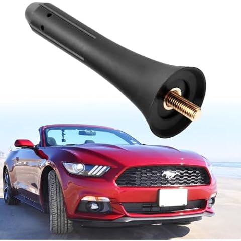 VOFONO Stubby Antenna for 2015-2024 Ford Mustang Convertible, Car Ford Mustang Accessories, 3 Inch Short Replacement Ford Mustang Billet Antenna Mast Designed for Optimized FM AM Radio Reception Cover