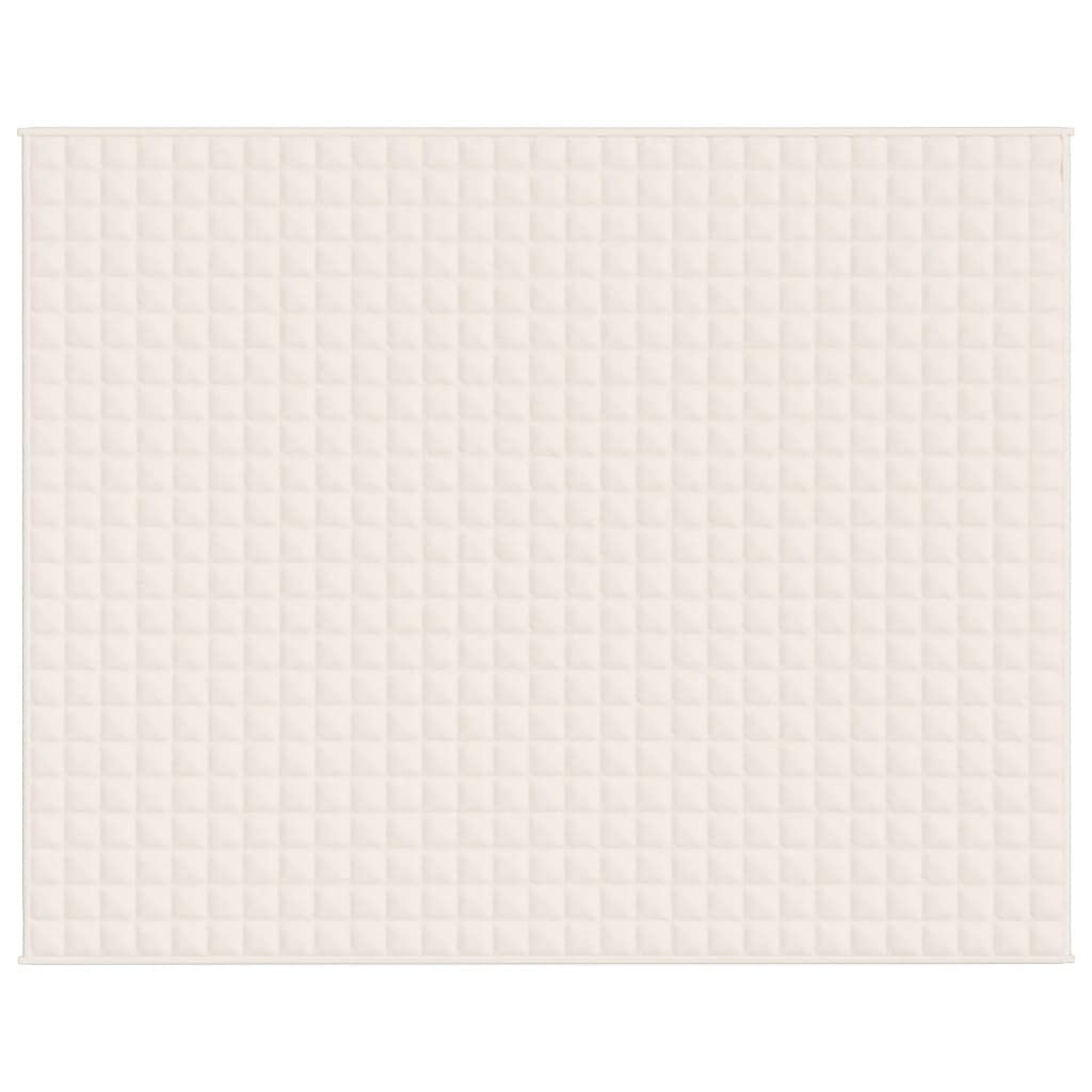 vidaXL Coperta Ponderata Crema Chiaro 235x290 cm 11 kg Tessuto