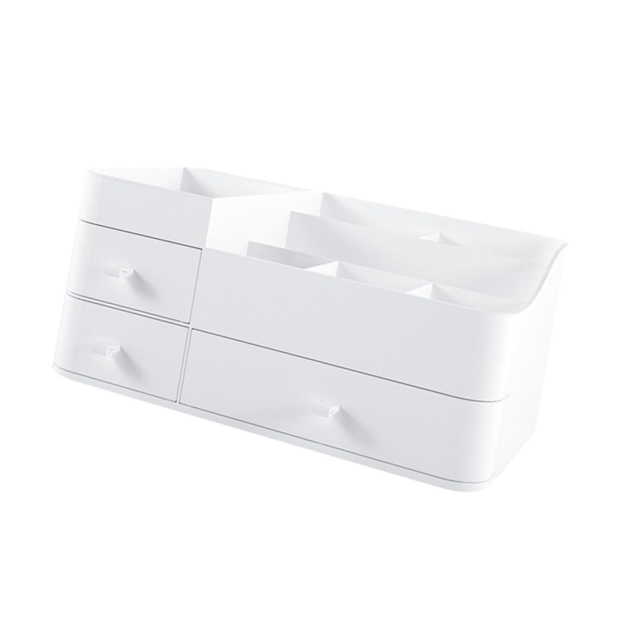 Alipis 1 Boîte Pinceaux Maquillages Rangement Plastique Boite De Rangement Plastique Boite Rangement Plastique Porte-Maquillage Stand De Maquillage Cosmétique Blanche