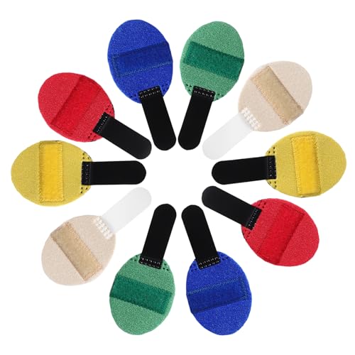 Happyyami 10pcs Finger Brace for Finger Injured Braces Wraps Soft Stretchable Multi