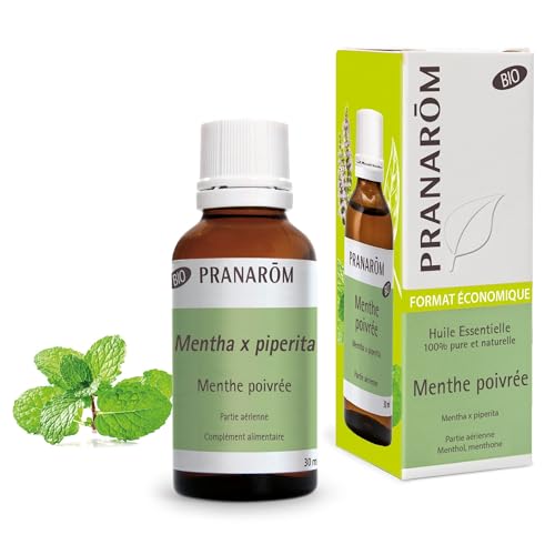 PRANARÔM - Menthe Poivrée BIO - Huile Essentielle Chémotypée - Digestion & Tonus - 100% Pure Et Naturelle - HECT - 30 ml