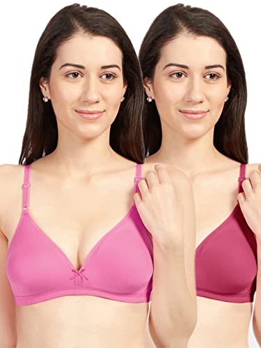 Image of SONARI Omania Womens Non-Padded Cotton Polyester Bras - Solid, Non-Wired, Medium Coverage, Hand Washable (Pack of 2)
