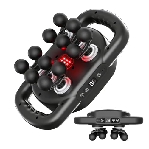 iToncs 12-Kopf-Massagepistole, mit 9 Massagemodi und 9 Einstellbare Geschwindigkeiten, Tiefenmuskelmassagepistole, elektrisches Handmassagegerät für Beine, Arme, Taille, Rücken und den ganzen Körper