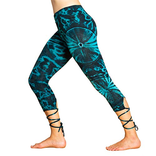 Leggings 3/4 con cordones PANASIAM suaves para mujer y yoga