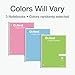 Oxford Spiral Notebooks, 3 Pack, 1 Subject, College Ruled Notebooks for School, 8 x 10.5 Inches, 70 Sheets, Assorted Pastel Colors, Back to School Supplies (1002540)