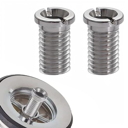 Tomedeks 2 Piezas Tornillo Hueco para Válvula De Fregadero, Fregadero Cesta Filtro Tornillo,Fregadero Cesta Tornillo,Acero Inoxidable,para Lavabo Colador Enchufe Desague Fregadero(25Mm)