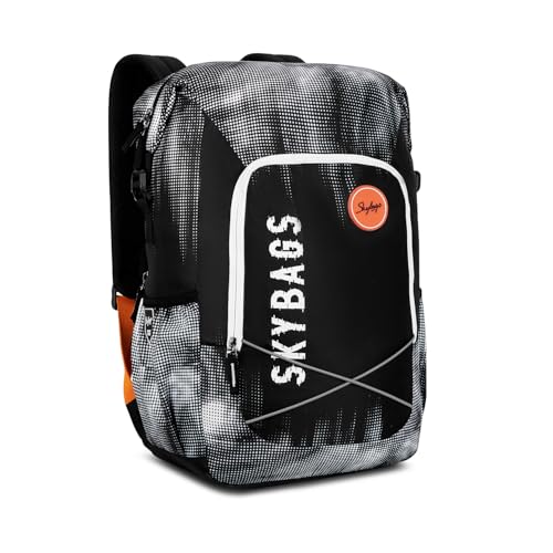 Image of Skybags Yolo 01 Casual Backpack 35L With Laptop Compartment for Men & Women With Padded Back & Shoulder Strap (Pixel Black)