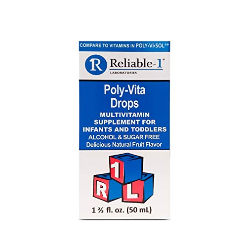 Reliable-1 Laboratories Poly-Vita Infant & Toddler Multivitamins Drops Baby Vitamin Drops | Toddler Essentials Multivitamin | Alcohol & Sugar Free – Natural Fruit Flavor | 1 2/3 Fl Oz #TOP10