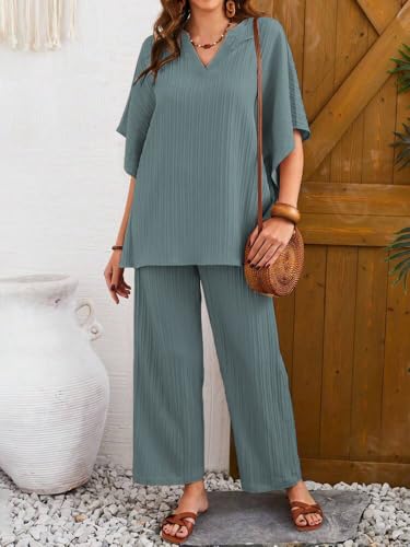 Image of TADKEE Women's Polyester Striped Co-ord set