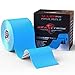 Kinesiology BLUE Tape - FREE Ebook Latest Strapping,Taping Applications - Therapeutic Athletic Sports Tape - Knee Shoulder Elbow Ankle Neck - Superior Waterproof Adhesion -Non-Latex FDA