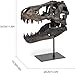 JOTNBOBO Dinosaur Skull Statue,Dinosaur Sculptures Bracket Tyrannosaurus Skull Replica Decoration Skull Bones Resin Replica with Bracket for Home Office Decor Shelf Display, Black