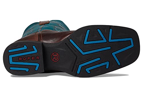 Image of ROPER Mens Monterey Embroidered Square Toe Pull On Casual Boots Mid Calf