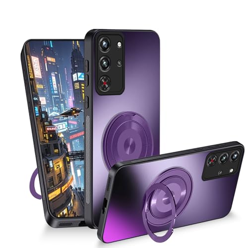 適用する Redmagic 10s Pro ケースリング 耐衝撃 対応 Redmagic 10s Pro スマホカバー シリコン人気 オシャレ車載ホルダー 携帯ケース 対応 持っているカメラ保護 (紫)