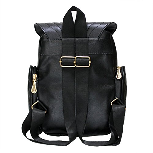 GinTai Mochila feminina de couro sintético com desenho de coruja Mochila casual pequena mochila, pre