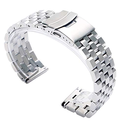 Bracelet montre acier argent 20mm : Idéal pour moderniser un style business au quotidien