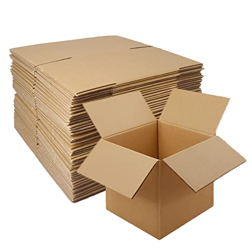Image of zmybcpack 40 Pack Small Shipping Box 6x6x6 inch, Corrugated Cardboard Mailer Shipping Boxes for Small Business Packing Mailing