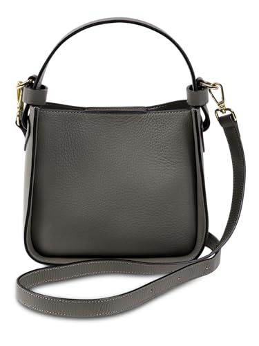 ムラ レディース トートバッグ シュリンクレザー ミニバッグ 本革 グレー