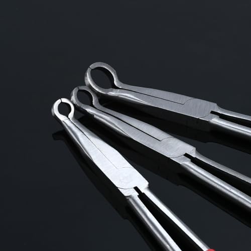 Image of 3PCS Circle Nose Pliers 11 Inch Extra Long Reach Hose Grip Pliers Set