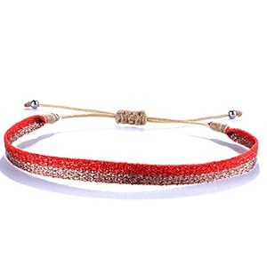 KANYEE Bracelets Tour Tissé Bohémien Bracelets Extensible Coloré Fait A La Main Bracelets Vintage Beaux pour Femmes