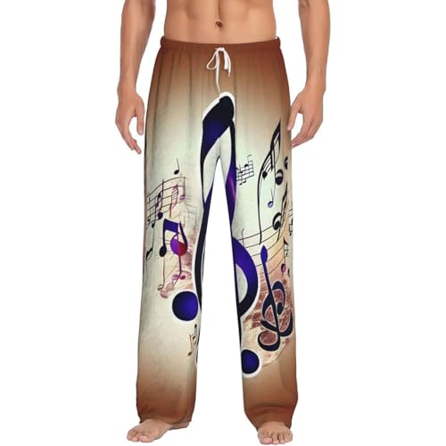 Pantalon de pyjama violet homme motif musique idéal pour offrir