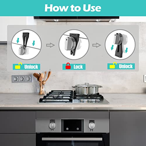 Stove Knobs Locks for Child Safety (6 Pack), Baby Safety Gas Oven Knob Covers Stove Guard Baby Proofing