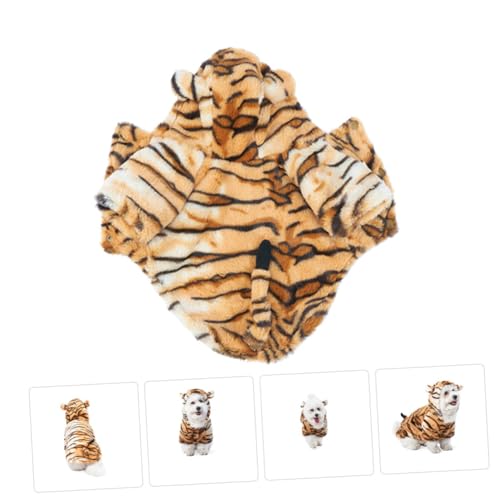 Disfraz de invierno para perro con estampado de tigre miniatura 5