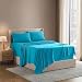 King Size Bed Sheets Set Beach Blue, Bedding Sheets Set on Amazon, 4-Piece Bed Set, Deep Pockets Fitted Sheet, 100% Luxury Soft Microfiber, Hypoallergenic, Cool & Breathable
