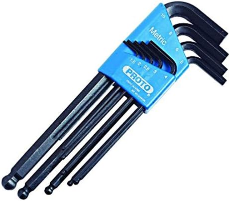 Proto Stanley J4996 Round Head Hex Key Set-Metric, 9PC