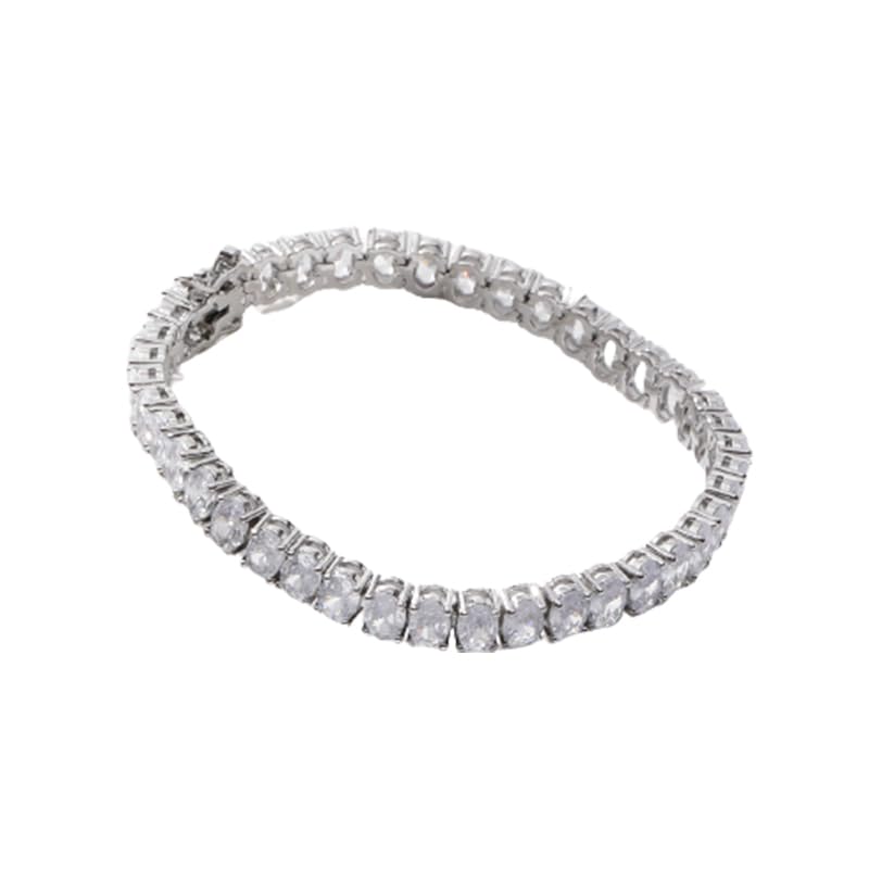 14K Gold Tennis Bracelet Adorned with 6mm Oval-Shaped Moissanite, Best Birthday Gifts for Women