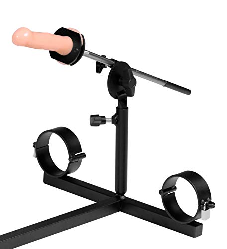 Strict Leather Stockade Sex Machine With Chest Pad And Dildo Rod #TOP2