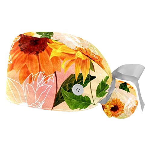 Chapeaux bouffants contre la chute de cheveux au travail bonnet réglable 2PCS