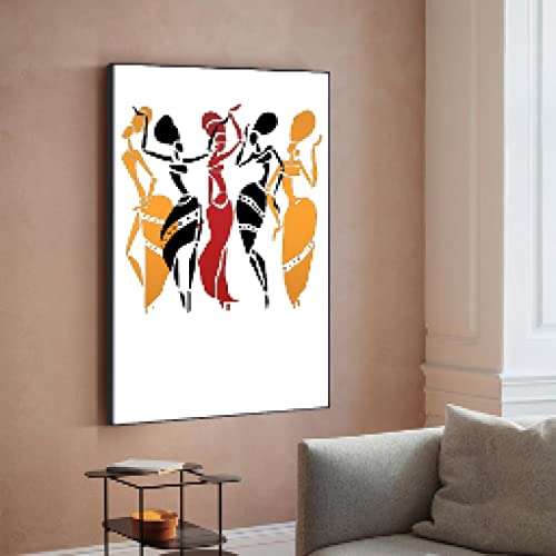 Peinture toile africaine abstraite pour habiller un mur vide