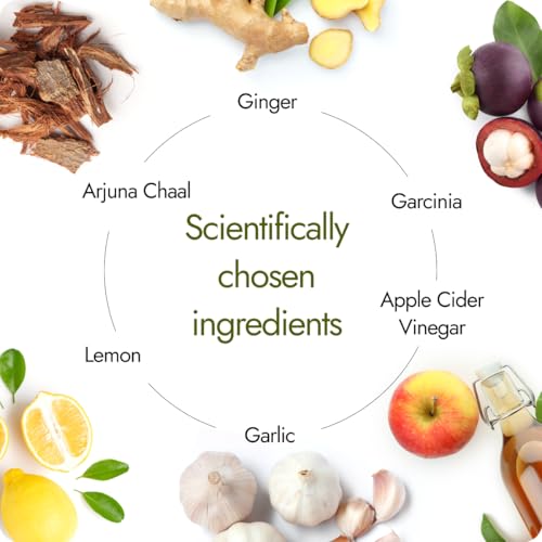 Image of Kapiva Cholest Fit Juice | Modern Ayurvedic Cholesterol Care | 1000 ML X 1 Month Pack | 6 Herbs - Arjuna Chhaal, Garlic, Apple Cider Vinegar| Helps Reduce Cholesterol