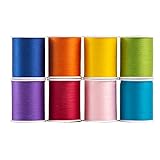Sew Complete by Superior Threads - 8 Assorted Colors of 50 wt All-Purpose Polyester Sewing and Quilting Thread in a Gorgeous Summer Color Palette. 300 Yard Spools
