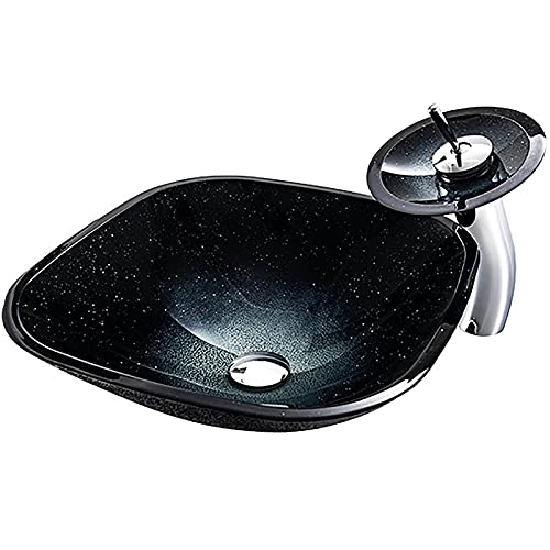 Lavabo de comptoir en verre trempé facile à installer avec robinet - 2