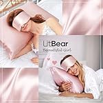 LitBear Silk Sleep Mask for Side Sleeper, Eye Mask Sleeping for Women Men 100% 22 Momme Pure Mulberry Silk, Face-Hugging Padded Eye Cover for Sleeping with Adjustable Band (Pink) - Image 5