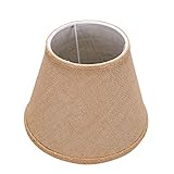 Ces abat-jour à ampoule à bougie sont fabriqués à partir du tissu de toile de jute naturel durable, naturel, , discret et luxueux.